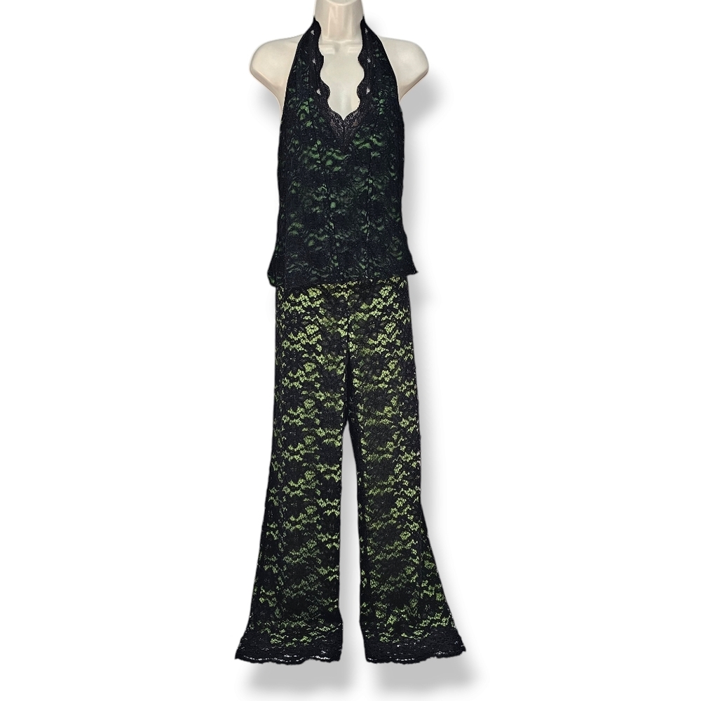 Y2K INC International Concepts Lace Halter Top & Pants Set – Size 14